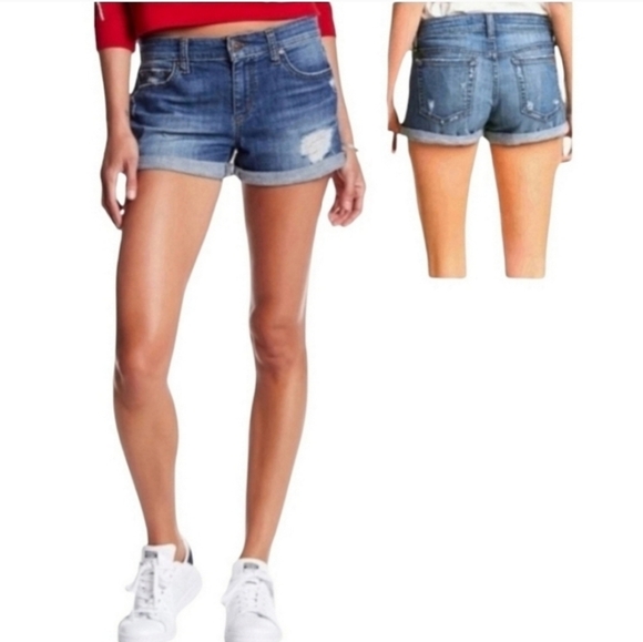 Joe's Jeans 'Amora' Distressed Denim Shorts Sz 24 - Picture 1 of 7